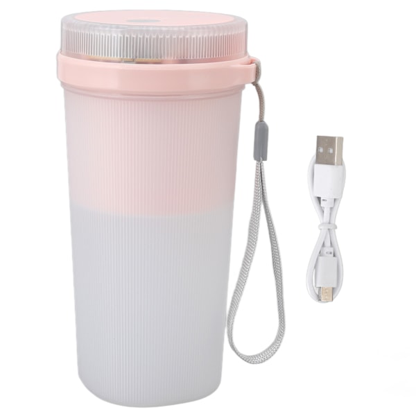 Elektrisk Juicer Kopp 300ml Handhållen Bärbar USB Laddningsbar 6 Rostfritt Stål Skärare Juicepress Blender Kopp