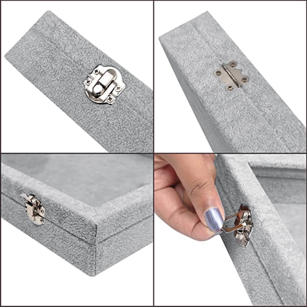 Ringförvaringsbox - smyckeskrin för ringar med glaslock i ring