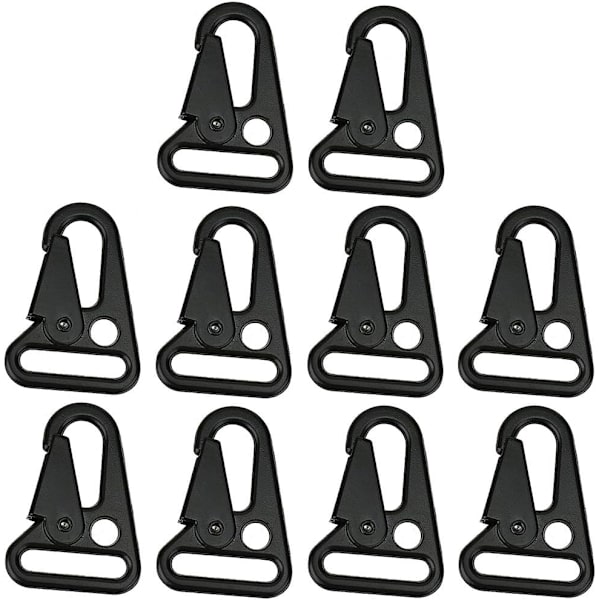 Multifunktionella karbinhakar 10 st Mini karbinhakar Taktisk västspänne för utomhusbruk, camping, vandring, 25 mm