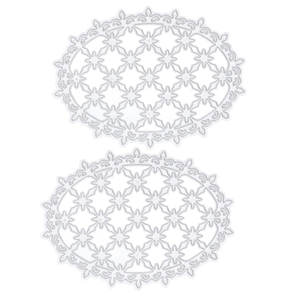 Eleganta Scrapbooking-tillbehör, Oval Cirkelram Metallstansar för Pappershantverksprojekt, DIY Dekorativa Mallar av Kolstål För
