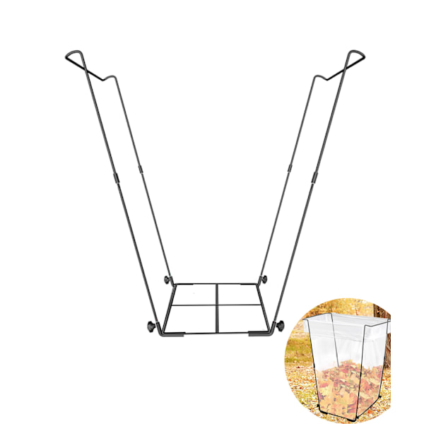 Trädgårdssopkassehållare, utomhus sopsäckshållare stativ - Heavy Duty Metal Garden Sopkasse Stödram för 30-45 Gallons Kapacitet, Multi-Use