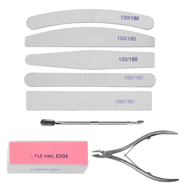 Professionellt nagelkonst manikyr pedikyr verktyg set nagel slipning svamp filar buffer polerare