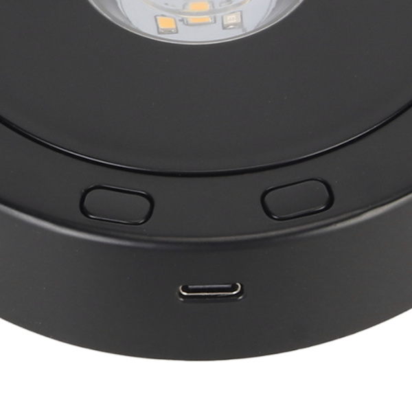 Svart LED-roterande displaybas 360 grader 80-talets cirkelbatteri eller USB-strömförsörjning Snurrbord Displayställ för kristaller Glas