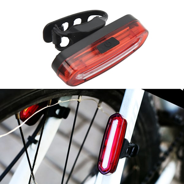Cykel bakljus USB-laddning LED Strobe Varning Vattentät 650mAh Batteri 4 lägen Cykel bakljus