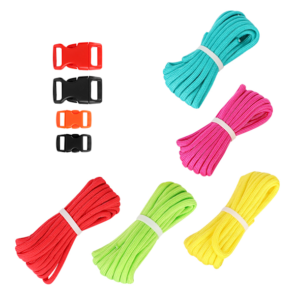 Nylon Paracord Snöre Rep Handgjort DIY Armbandsdekorationskit Med Plastspänne (Modell 1)