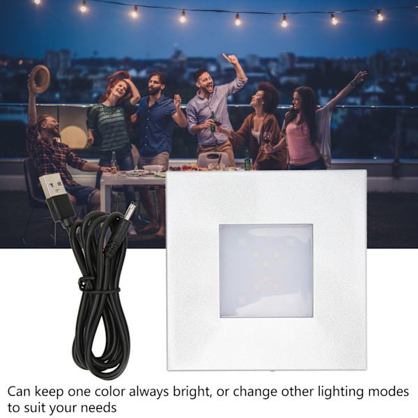 LED-displaybas med sekventiell belysning, fyrkantig ljusdisplaystativ, USB-laddning för glasfigurer, konst och smycken