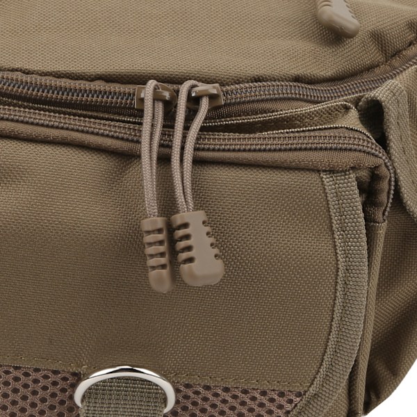 Fiskeväska Bärbar Polyester Förvaringsväska Bumbag Justerbar för Utomhusvandring KlättringKhaki