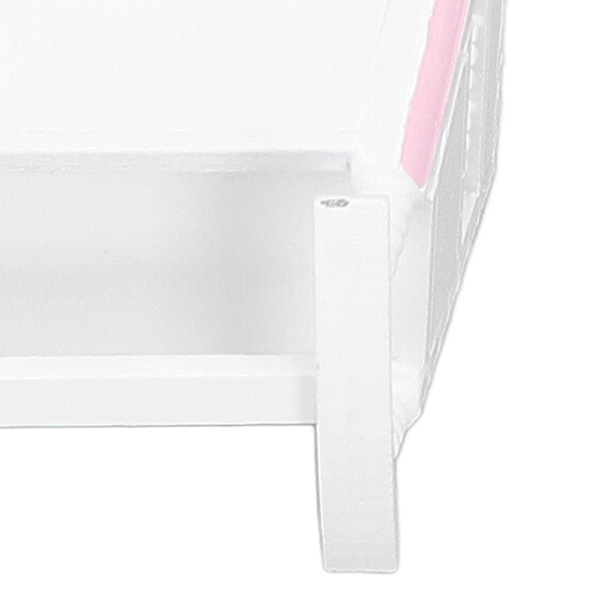 Dockhus Bebis Skakleksak 1/12 Skala Björk Material Rosa Vit Livlig Söt Miniatyr Möbler för Födelsedagspresent