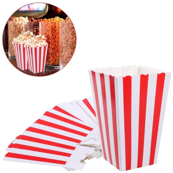 12 delar godispåsar Festpåsar Set Popcornboxar Popcornpåsar