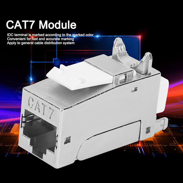 CAT7 Modul Nätverk 90 Grader Gigabit Ingen Stanskabelverktyg Shielded RJ45 Informationsmodul