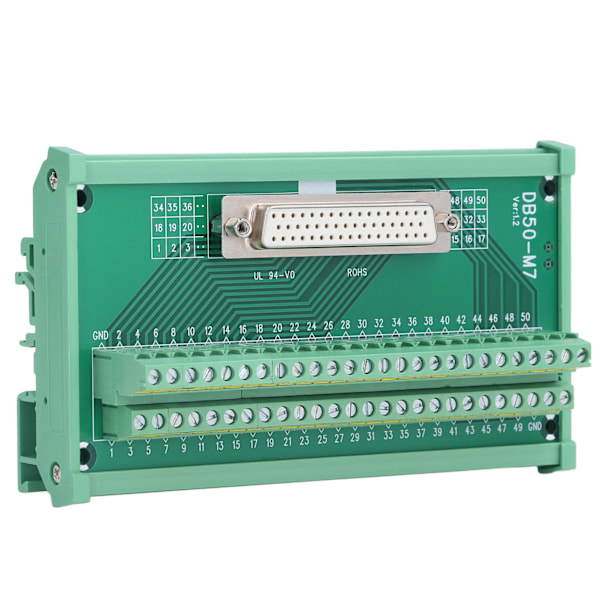 DB50 till Terminalanslutningsadapterplatta PCB-kort Rakt Hon DC60V DB50‑M7