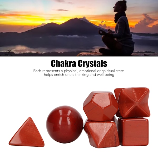 7 st chakra kristaller utsökta geometriska kristallstenar chakra helande kristaller kit för meditation hem inredning röd