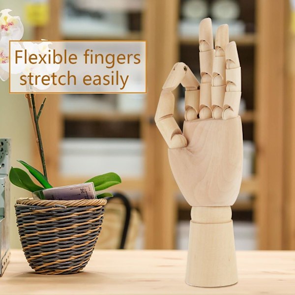 Konstnärsmodell med anatomiskt korrekt design, hållbar konstruktion i hårt trä för långvarig användning som rit- och skissverktyg
