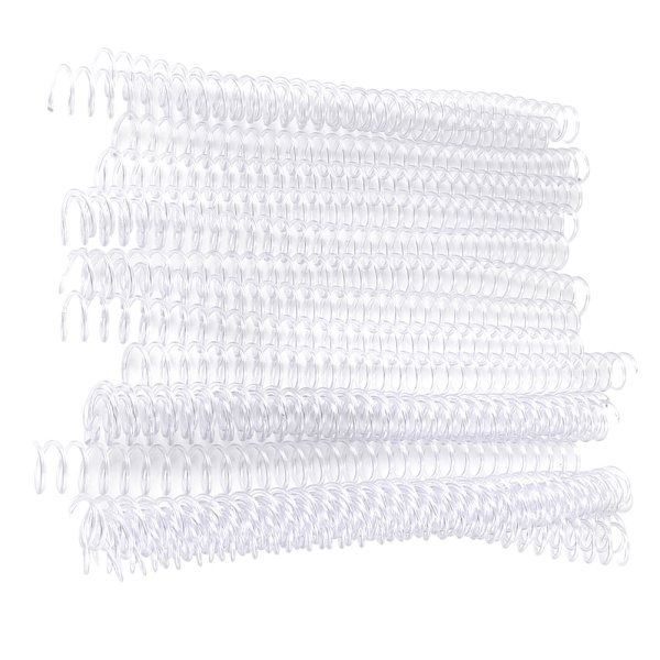 20 st 30 hål Lösbladig plastbindningsring Spiralfjädrar för A4-papper 19 mm transparent