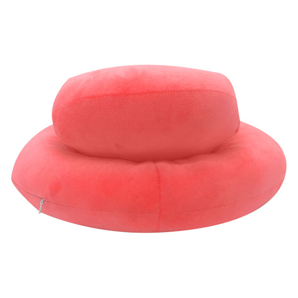 Mjuk kontorsnappkudde hopfällbar design hudvänlig andningsbar skrivbordskudde (pastellrosa)