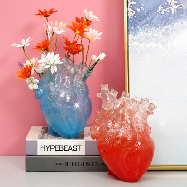 Transparent Hjärta Vas Simulerad Hjärtformad Vas Kreativ Dekoration