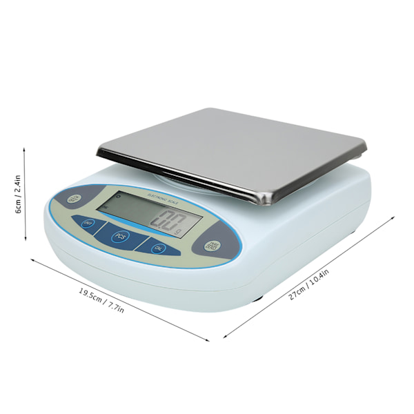 20kg 0.1g Högprecisions Laborvåg Digital Analytisk Elektronisk Vågskala 100‑240V US