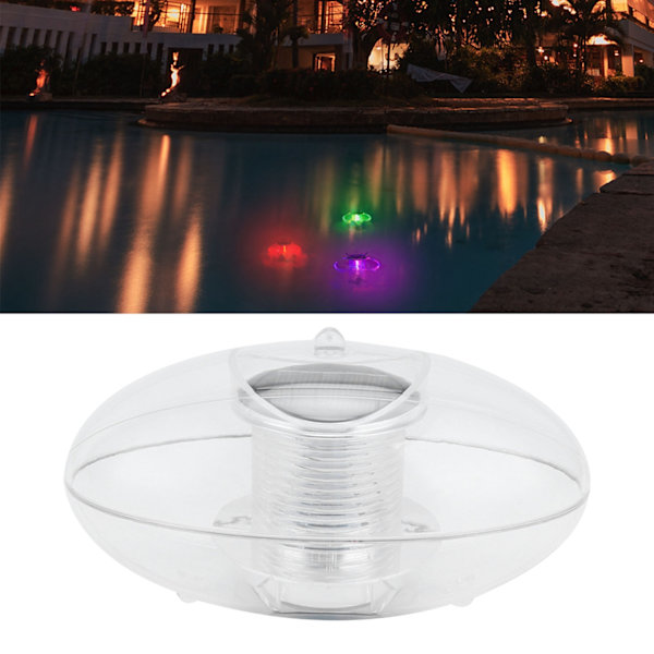 LED Vatten Flytande Ljus RGB Färgglad Färgförändring IP67 Vattentät Solvatten Flytande Ljus för Simbassäng Strand Villa