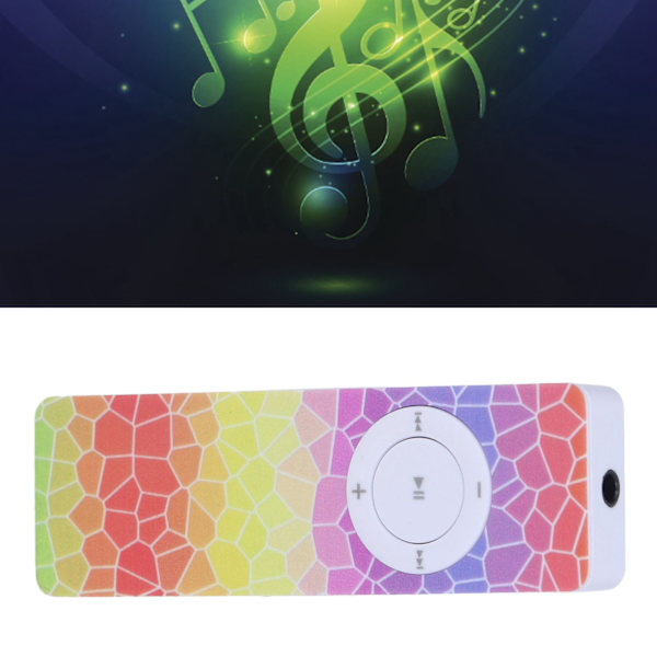 MP3-spelare med inbyggd högtalare, bärbar musikspelare som stöder upp till 64 GB för löpning, resor och affärsbruk, typ C