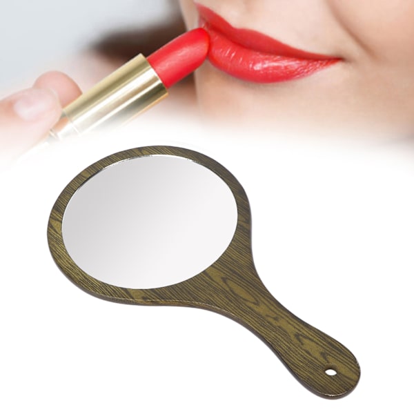 Handspegel Vintage Frisörspegel Handhållen Spegel med Trähandtag för Salong Frisörer Frisörer Grön