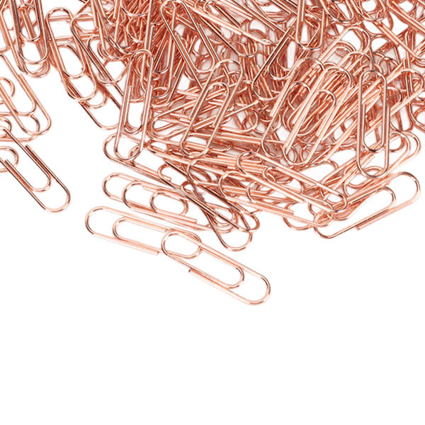 1,1 tum 100 st papperklämmor Rostskydd Ökad halkskydd Bärbara metalliska papperklämmor för kontor Daglig användning Roséguld