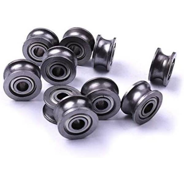 Djupt spårade kullager, U624ZZ4 20-pack metallförseglade kullager U-formade kabelstyrningar 4 x 13 x 7 mm