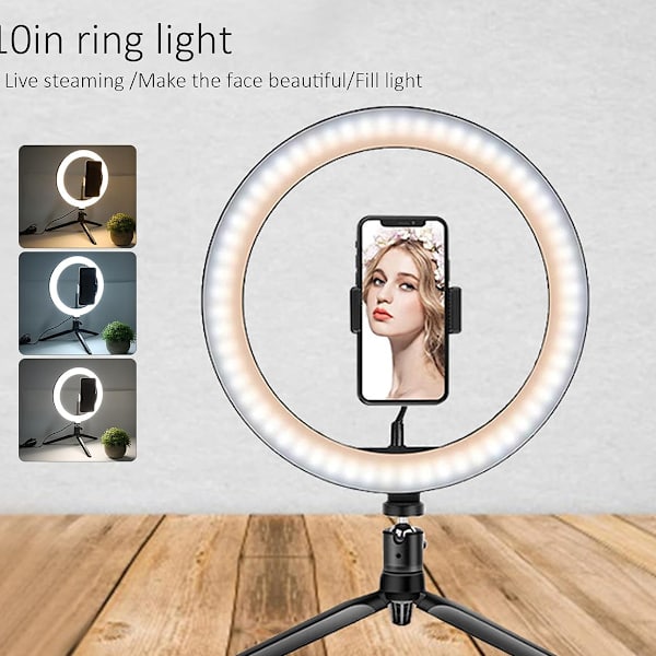 USB-ringljus för videokonferenser, zoom-samtal, fjärrarbete, video/livestreaming, olika storlekar, värde 10 tum