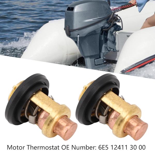 2 st Motortermostat 6E5 12411 30 00 Pålitlig Värmebeständig Utombordstermostat för Utombordare 40HP