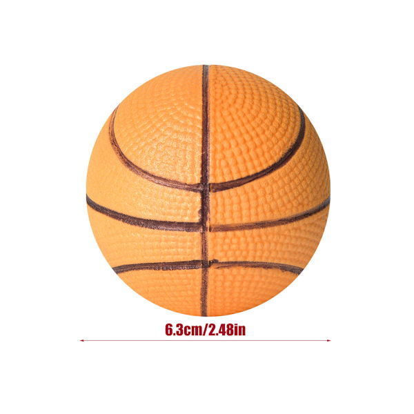 12 st 6,3 cm Barnlekplats Full Core Mjuk EVA Elastisk Boll Minska Tryck Stress Barnleksak Basketboll
