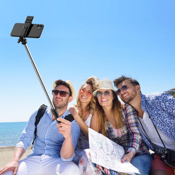 Utdragbar Selfie Stick med trådlös fjärrkontroll och stativ
