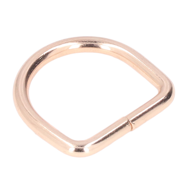 20 st metall D-ringar hållbara järn blekfri färg brett användningsområde utsökta D-ringar för DIY handväska ryggsäck gyllene 3x20x20mm