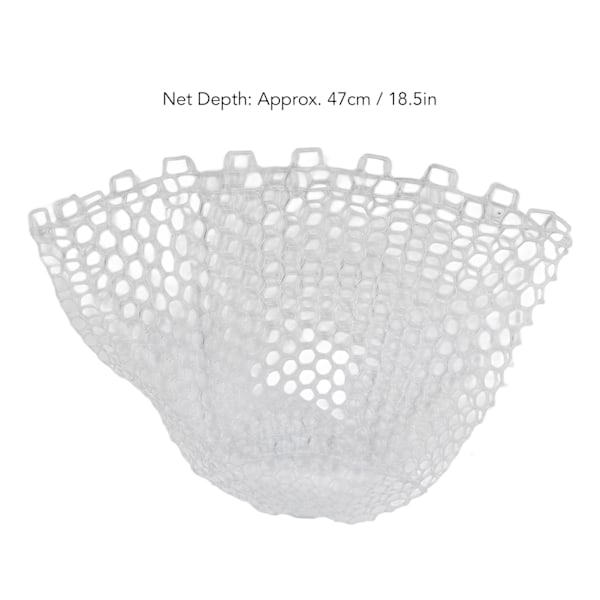 Hopfällbart fiskenät för flugfiske, hopfällbart fiskenät, 47 cm djup, gummi för utbyte