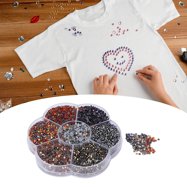 10080 st Flat Back Rhinestones Bländande Färgglada DIY Robusta Regnbågsfärgade Rhinestones Runda Pärlor för Manikyr Makeup607-3