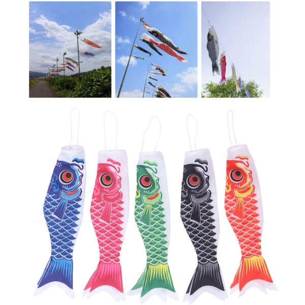 5st Japansk karp Windsock Streamers Fish Flag Kite Koinobori