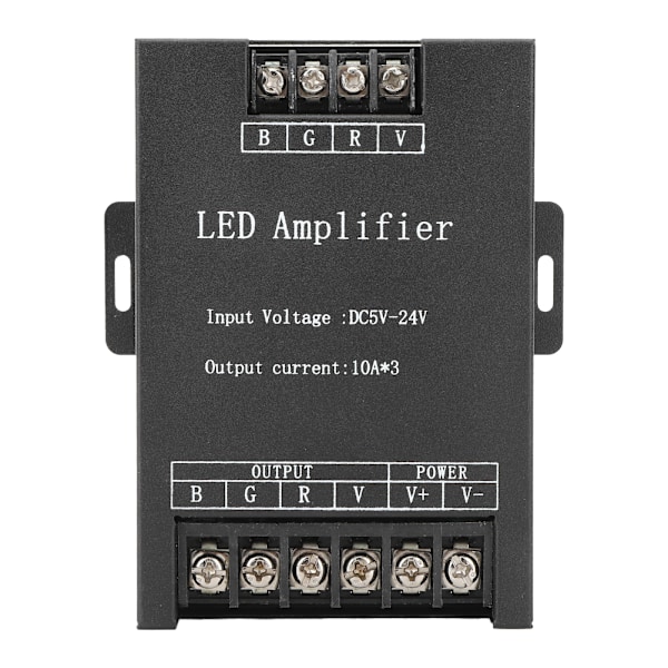 30A 12-24V LED-förstärkare Aluminiumhölje Färgrik Signal Strömförsörjning Repeater Styrenhet