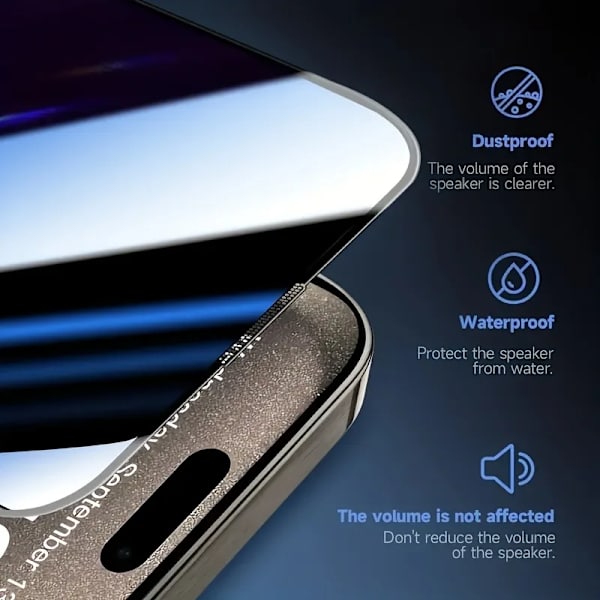 4-pack Sekretess Skärmskydd Härdat Glas för Iphone 15 16 Pro Max 16E 14Plus 12 13 Mini 11 XS Anti-Spion Film Enkel Applicering iPhone XR Anti iPhone XR Anti Peeping