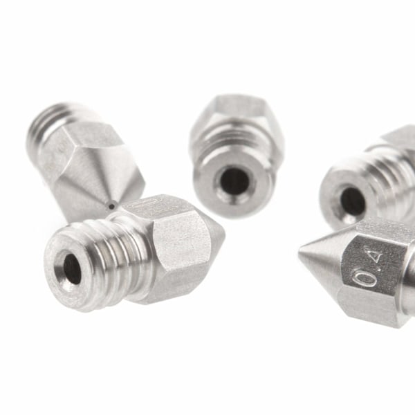 5 st 3D-skrivarmunstycken 0,4 mm/1,75 mm, MK8 3D-skrivarextrudermunstycke för Makerbot Creality CR-10/ Ender 3
