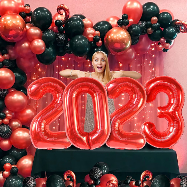 2023 Folienummerballonger för 2023 års nyårsfest