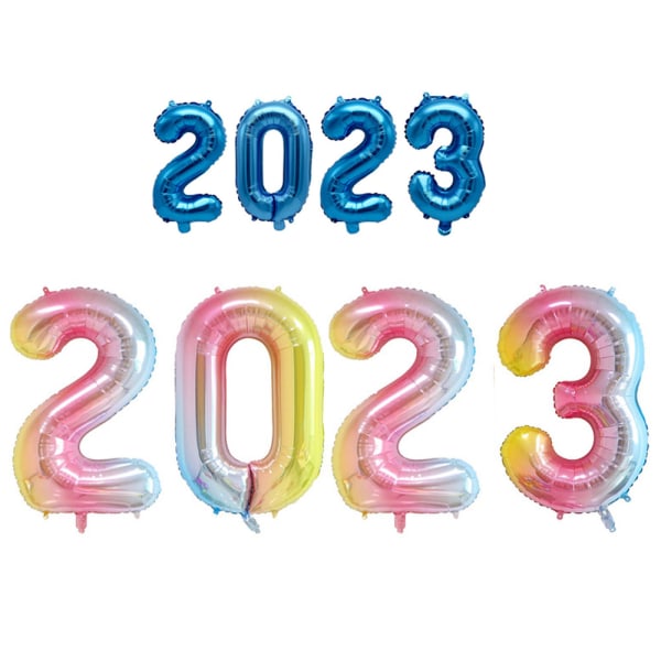 2023 Folienummerballonger för nyår och examen