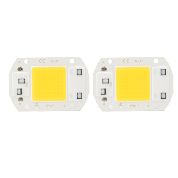 2 st LED COB-chip med hög effekt, drivrutinfri integrerad SMD-lampkula, ljusstark och effektiv vändbar COB-lampkula, varmt ljus, 30 W