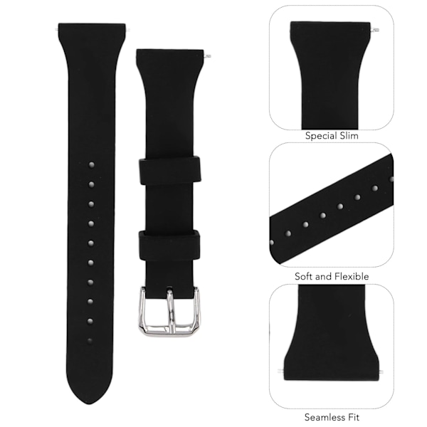 Ersättning Sport Watch Band för Amazfit GTS 4 Snabbkoppling Justerbar Silikon Watch Strap för 20mm Bred Lug Klocka Svart