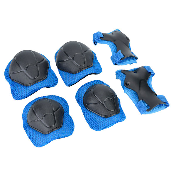 6 st Barn Skyddsutrustning Skydd Skateboard Handled Armbåge Knäskydd Set (Blå)