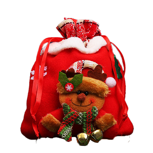 Julgodispåse förpackningspåse，Apple Bag Godisförvaring