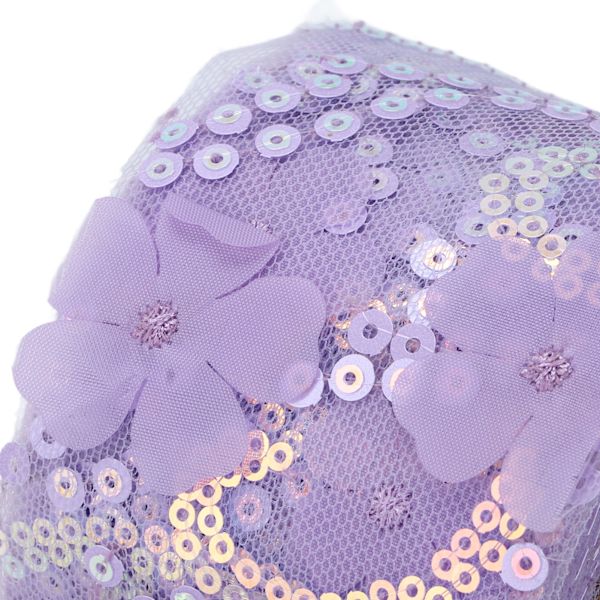 Tulletyg DIY-hantverk Slitstyrka Liten blixt Bärbar Polyester Paljetterad Tulle Rulle 6cmLila