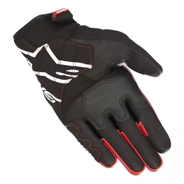SMX-2 Air Carbon V2 Handskar - Svart, Fullnarvläder & 3D-mesh, Kolfiberskydd för Knogar, Pekskärmskompatibla, Förböjd Design