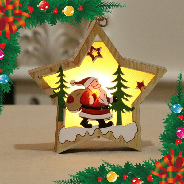 Christmas Ornament Xmas trä hängande ljus, för julgran