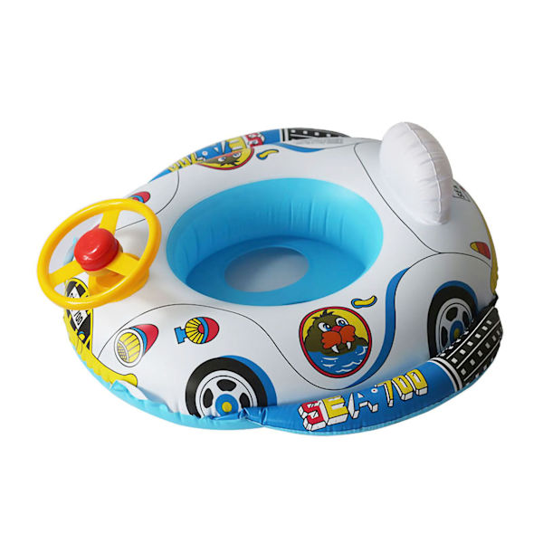 Baby Uppblåsbar Simma Float Båt Barn Sommar PVC Cartoon Söta Pool Simning Ring Båt för Semester Båt Form