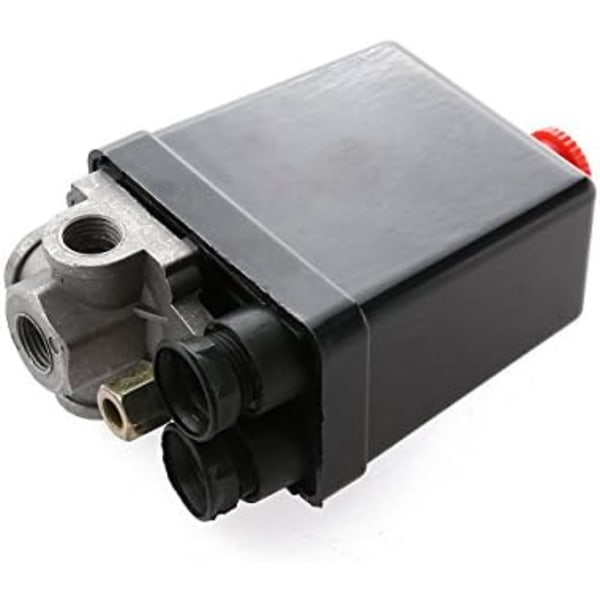 Tryckbrytare för luftkompressor, 240 V AC, 20 A, 175 PSI, 12 bar, 4 portar