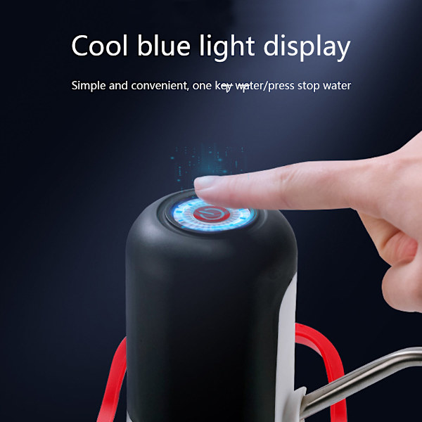 Vattenflaskedispenser, USB-laddningsbar vattenflaskepumpe, camping bärbar vattenpump