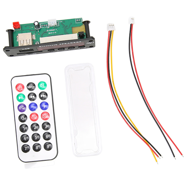 Bluetooth Dekoderkort Stöd USB-Lagringskort FM-Växling MP3 WMA Dekodningsmodul med LED-Display